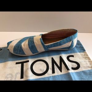 TOMS Classic Blue and White Stripe